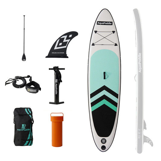 10ft Inflatable Stand-Up Surfboard Seaside Beach Water-skiing Surfboard Pulp Board Water Sports Surfboard Paddle Board