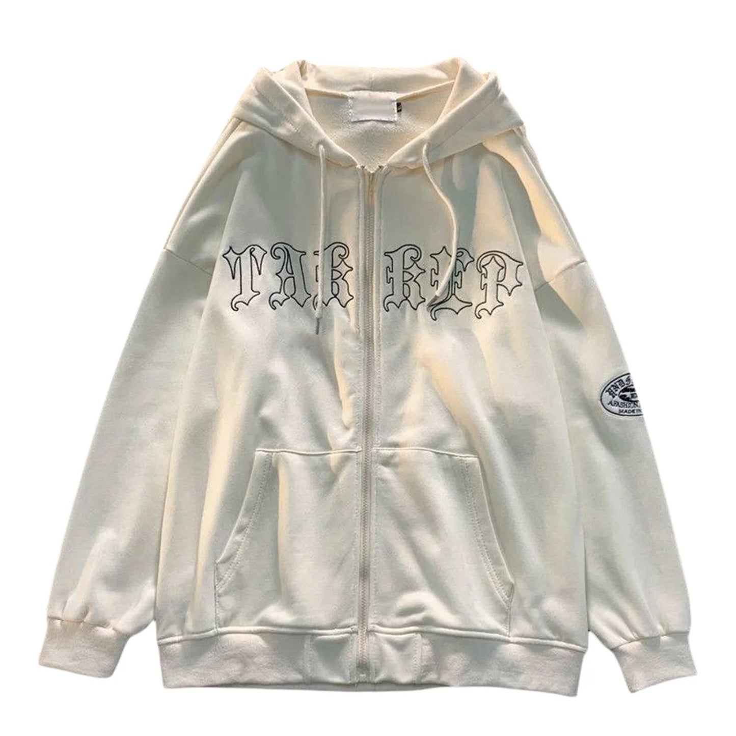 Unisex Hooded Jacket with Long Sleeves Stylish Patchwork Design Front Pockets Casual Streetwear Cardigan for Women and Men