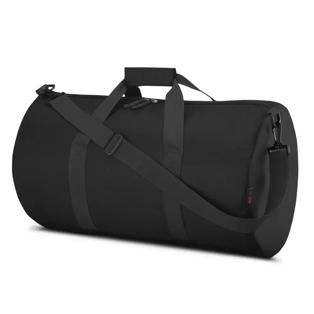Travel Duffels with Adjustable Shoulder Strap and Luggage Trolley Sleeve, Black