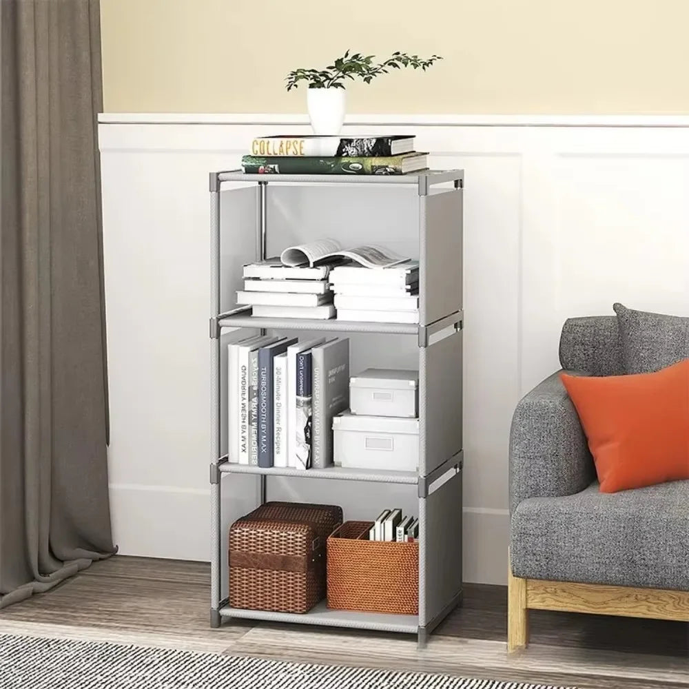 Simple Bookshelf Multi-Layer Bookcase Square Storage Shelf Easy Assembly Bookcase Living Room And Study Bedroom Storage Shelf ﻿