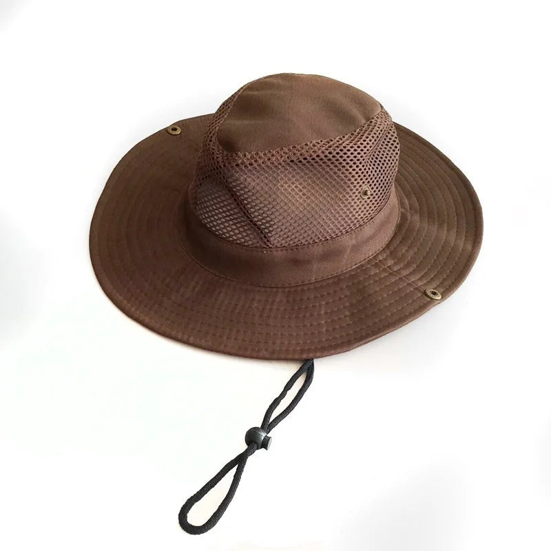 New Fishing Caps Men's Outdoor Hat Knight Cap Wide Straw Hat Summer Autumn Tourism Hiking Beach Sun Cap