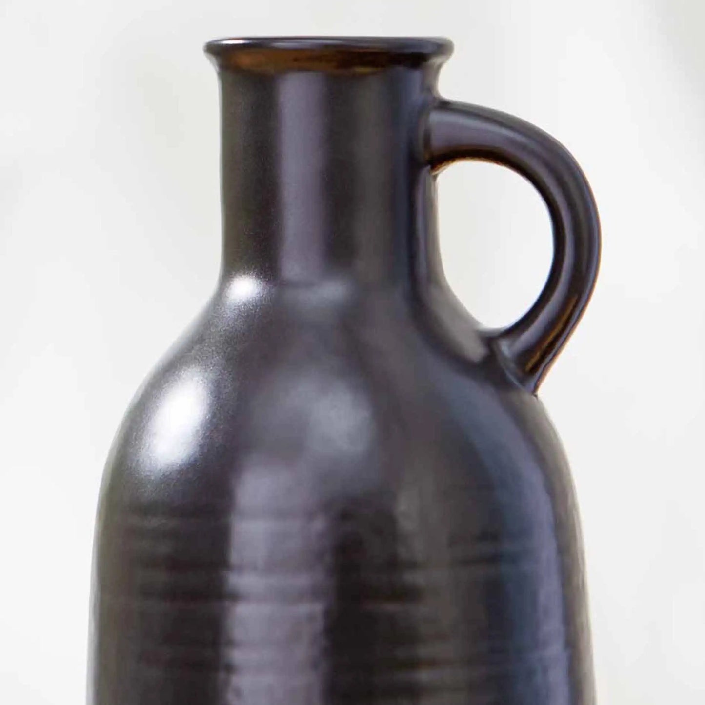 8 Black Ceramic Jug Vase