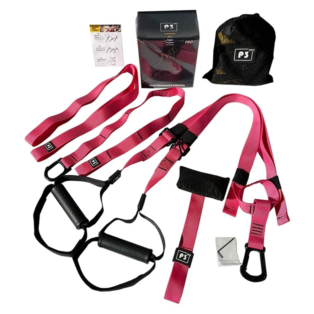 Suspension Trainer System Suspension Training Strap Resistance Trainer Fitness Straps Bodyweight Resistance Bands for Home Gym