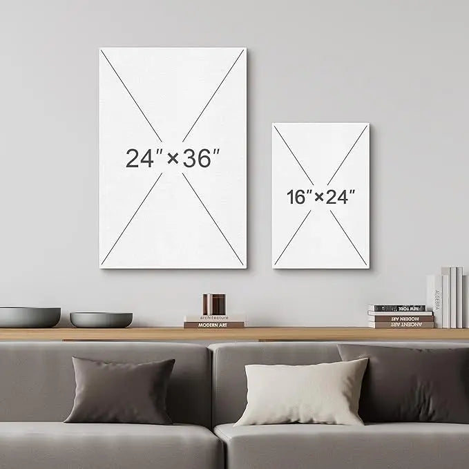 Bohemian frame canvas wall art print, set of 3 modern abstract style wall hangings, beige/tan earth art paintings