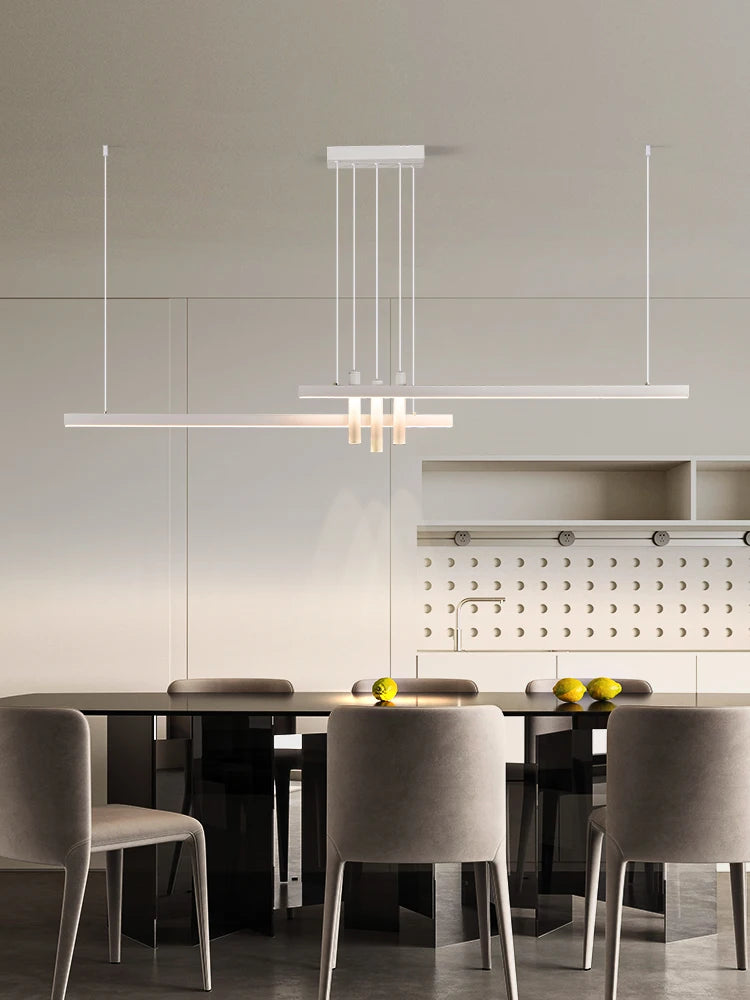 Modern light creative bar counter strip designer lamps LED Pendant Light  for Dining Table Kitchen Chandelier Memory Function