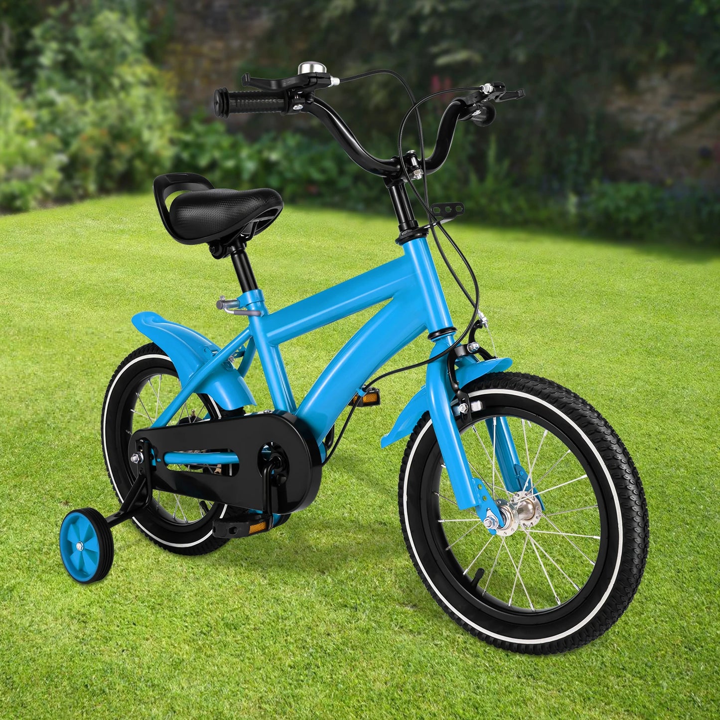 14 Inch Children Bicycle Boys Girls Kids Bike Unisex with Safety Training Wheel 100-115cm Applicable Height  for 2-4 Years Old
