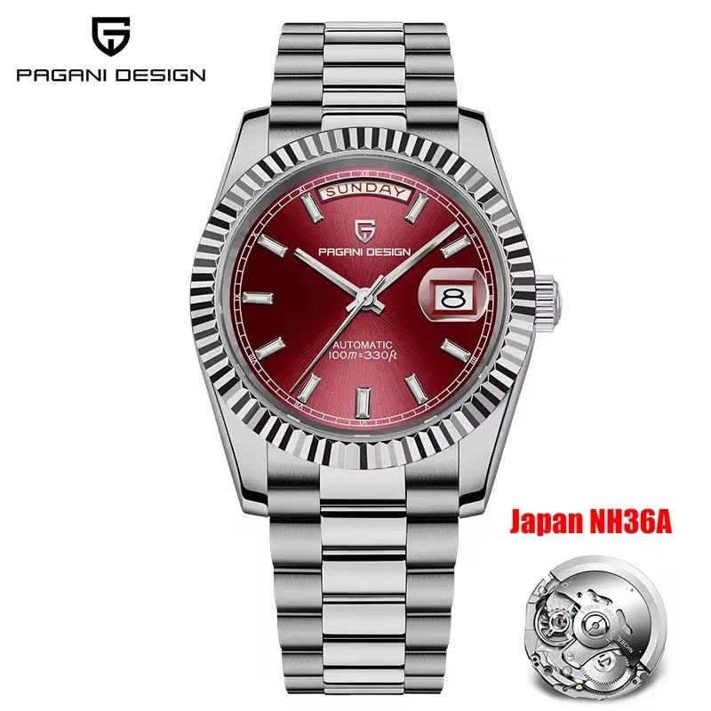PAGANI DESIGN DD40 Men's Watches 2025 Top Luxury Automatic NH36A Mechanical Wristwatches AR Sapphire Mirror Watch For Men Clock