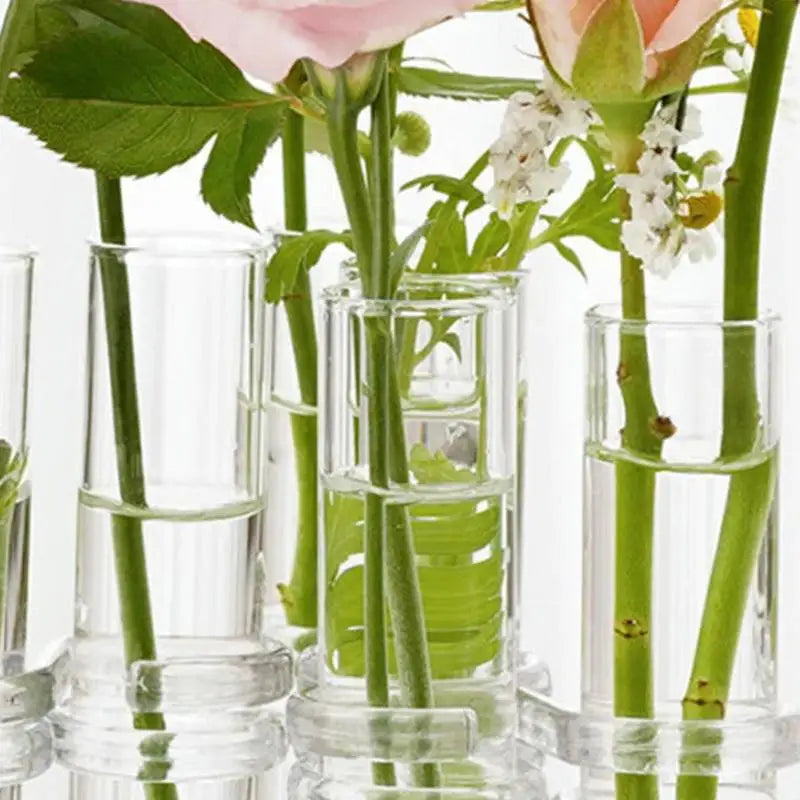Hinged Flower Glass Vase Test Tube Creative Plant Holder Hydroponic Container Living Room Office Dining Table Floral Home Decor