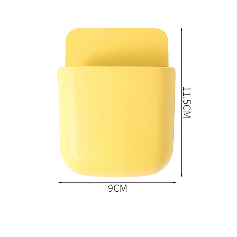 Wall Mounted Storage Box Household Living Room Remote Control Mobile Phone Plug Holder Bedside Storage Holder Organizer