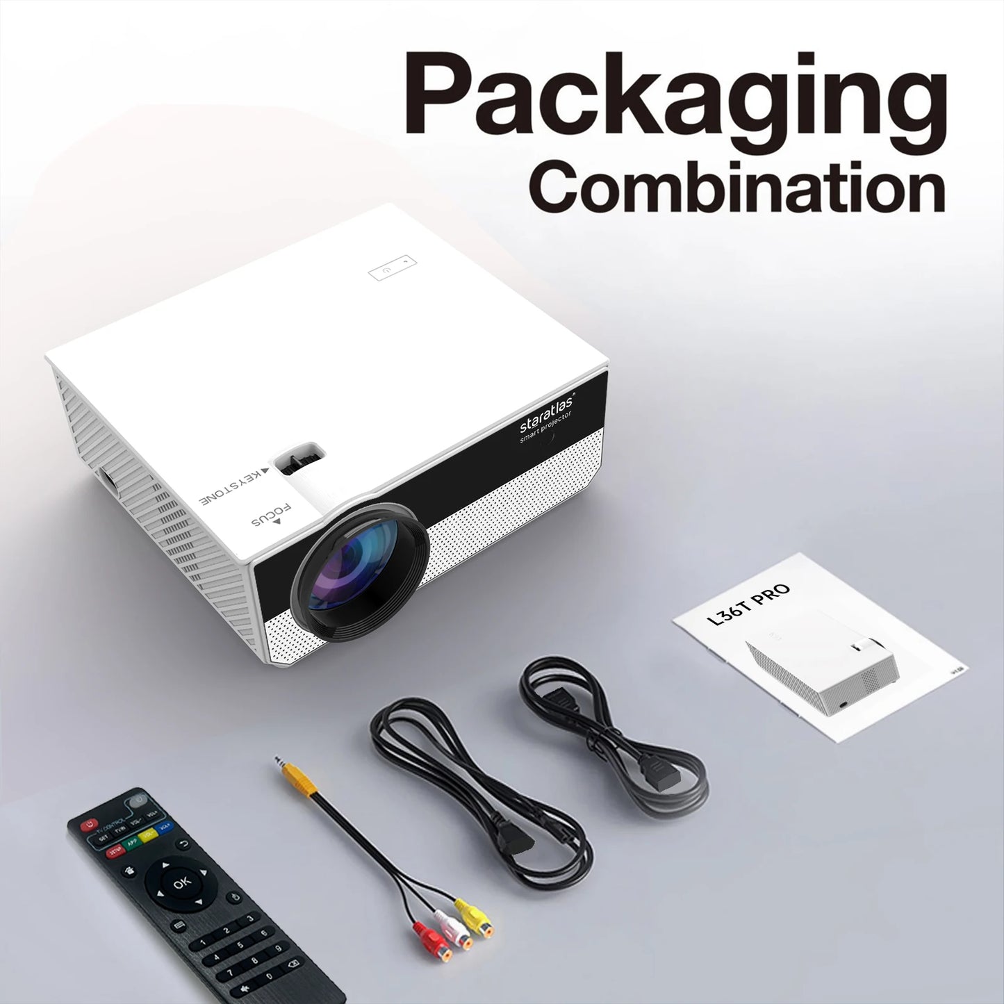 Projector with WiFi, Mini-Projector 800+Built-inApps,Native1080P Smart Portable Movie Projector 4k support Home theater projecto