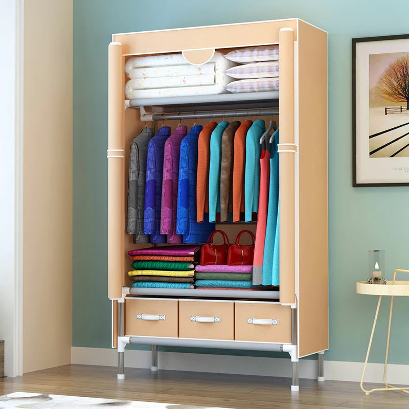 Minimalist Modern Cloth Wardrobe Simple Armoire 19MM Bold Firm Fashion Storage Cabinets Wardrobe Double Person Locker 2025