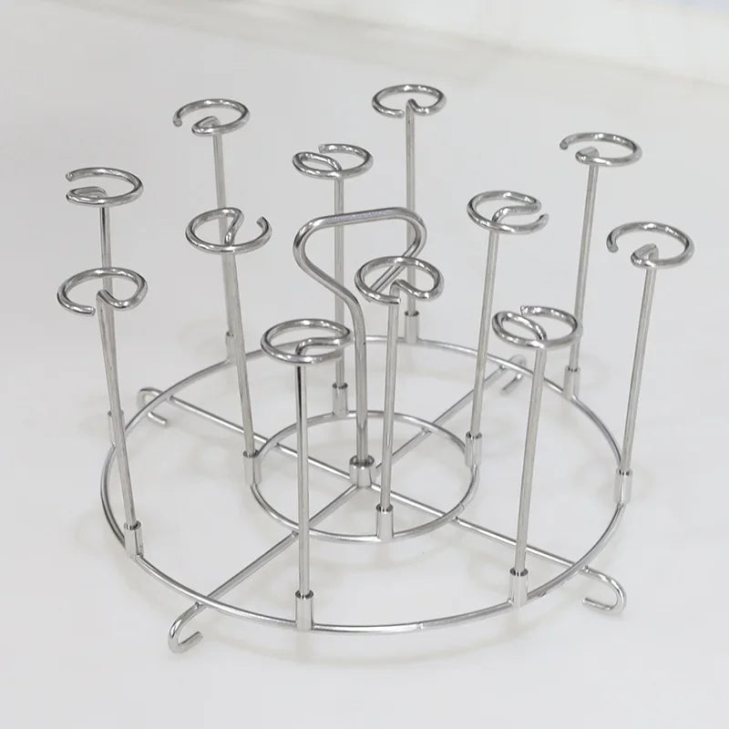 Food Grade 304 Stainless Steel Air Fryer Oven BBQ Skewer Rack Multi Functional Grill Stand For Kitchen And Outdoor Cooking Use
