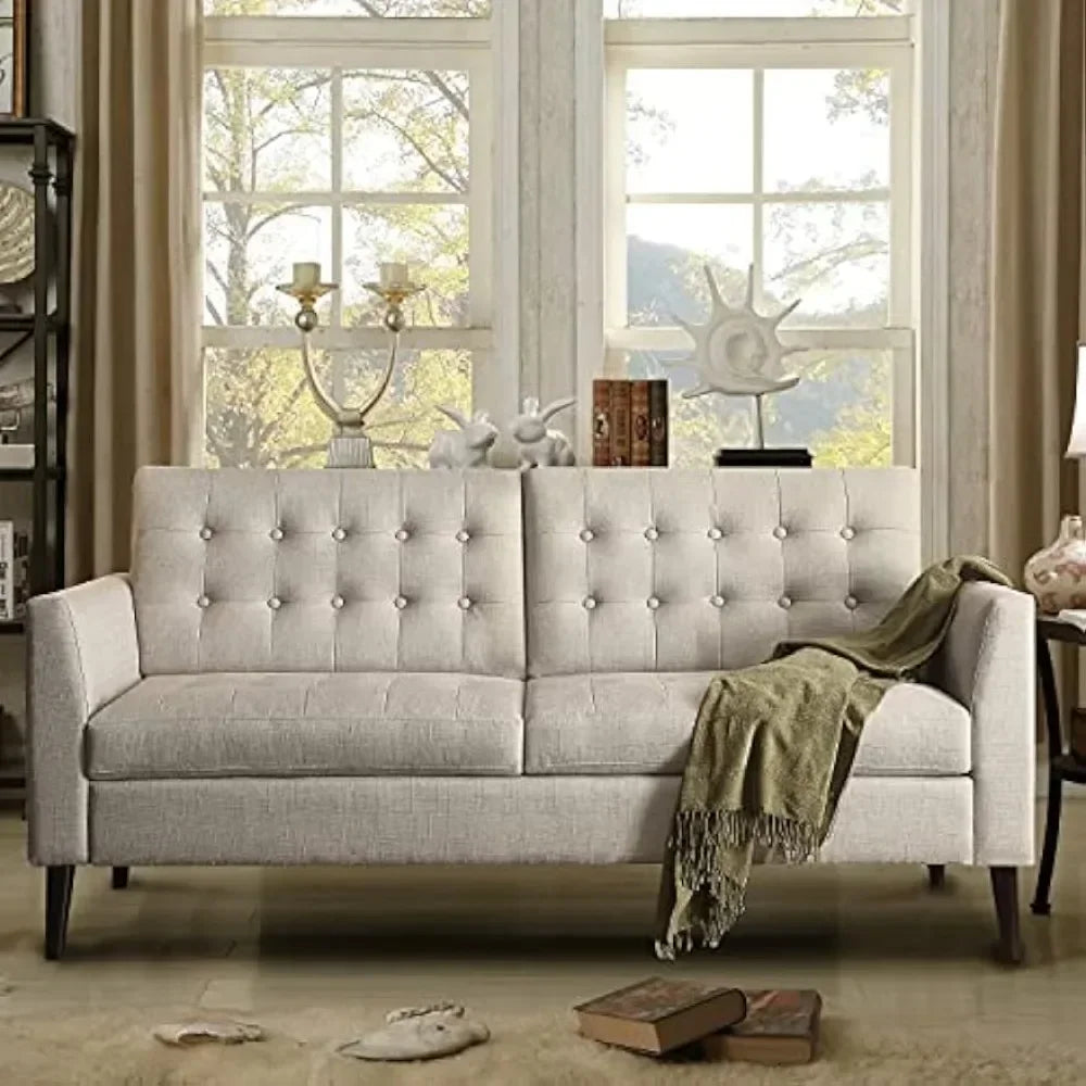 Rosevera CB3 Loveseat Long para Sala Love Seats Furniture Sofa in a Box Small Area Couches for Living Room, Standard, Beige