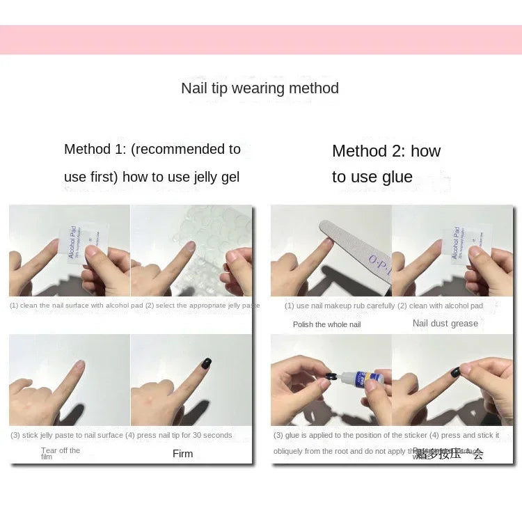 Sweet Cool Style Babes Lace Bow Nail Patch Handmade Fake Nails Stickers Wearing Nail Piece Finished Product Detachable