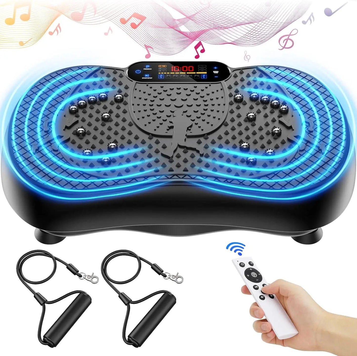 Vibration Plate Exercise Machine, 180 Speed Levels Vibration Plate for Lymphatic Drainage, Whole Body Workout Vibrating Fitness