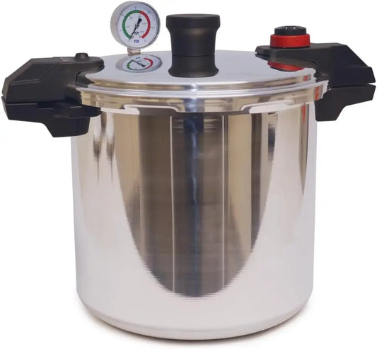 Pressure Cooker Aluminum Pressure Canner, 22 Quart, 3 PSI Settings, Cookware, Pots and Pans, Large Capacity, Cooling Racks