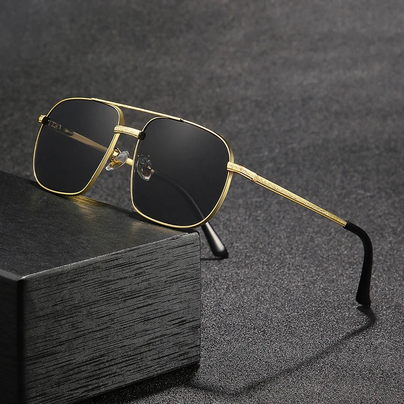 2025 New Pilot Sunglasses for Men Fashion Retro Double Bridge Girder Metal Sun Glasses Women UV400 Male Trending Products Shades