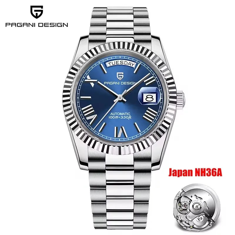 PAGANI DESIGN DD40 Men's Watches 2025 Top Luxury Automatic NH36A Mechanical Wristwatches AR Sapphire Mirror Watch For Men Clock