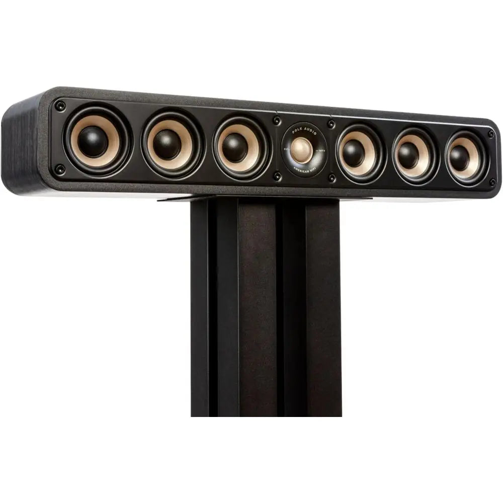 Elite ES35 Slim Center Speaker - Hi-Res Audio, Dolby Atmos & DTS:X, 1 Tweeter, 6x3 Woofers, Dual Ports or ForteBass, Sleek Black