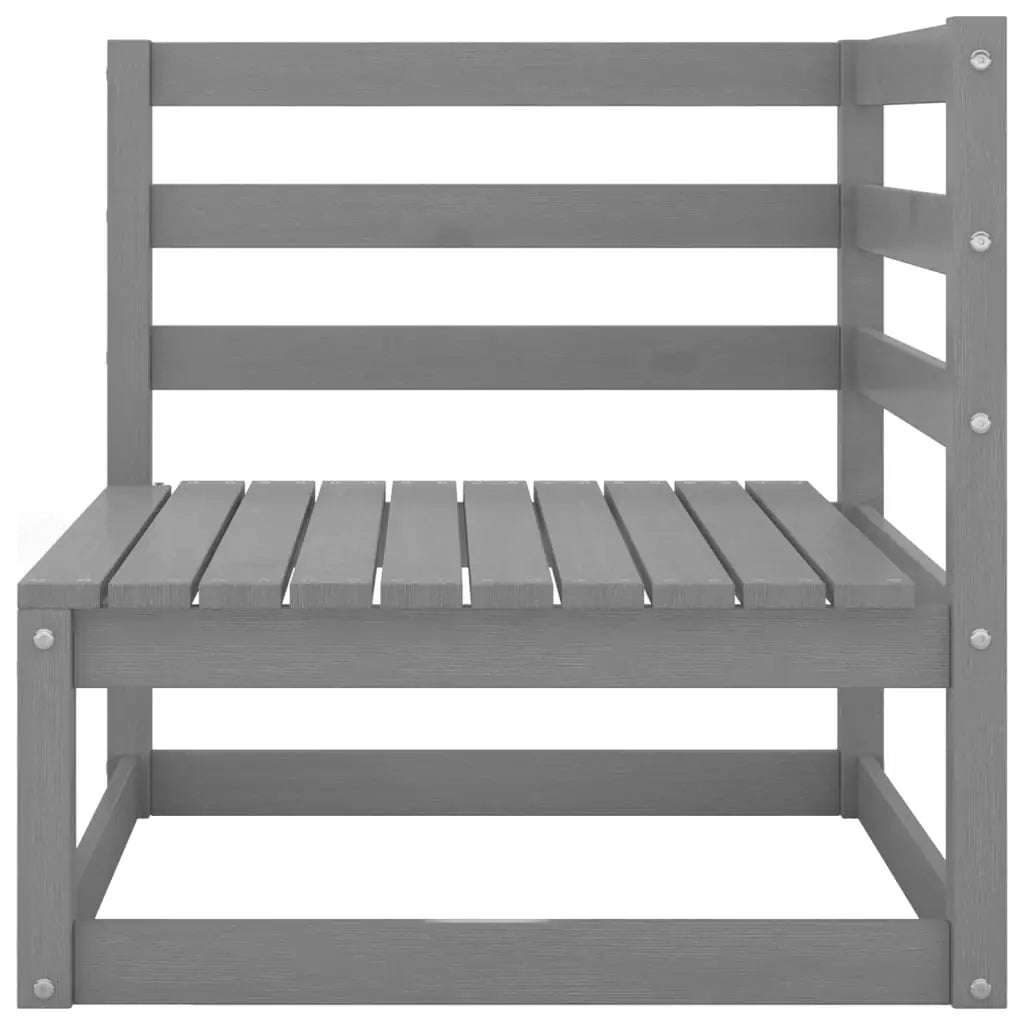 Solid Pine Wood Grey Garden Sofa, Good Quality Outdoor Products for patio, Pool, Terrace, Garden, Modern Sofa