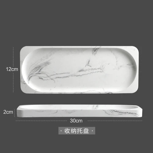 Bathroom Four Piece Set Resin Marble Bathroom Set Wash Sets Lotion Bottle Mouthwash Cup Cotton Swab Box Tray Soap Dispenser