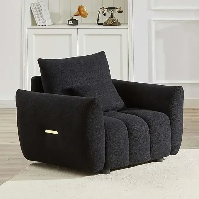82" Modern Sofa Couch, Comfy Deep Seat Teddy Cloud Sofa, Upholstered 3-Seater Boucle Couch, Oversized Loveseat Living Room Sofas