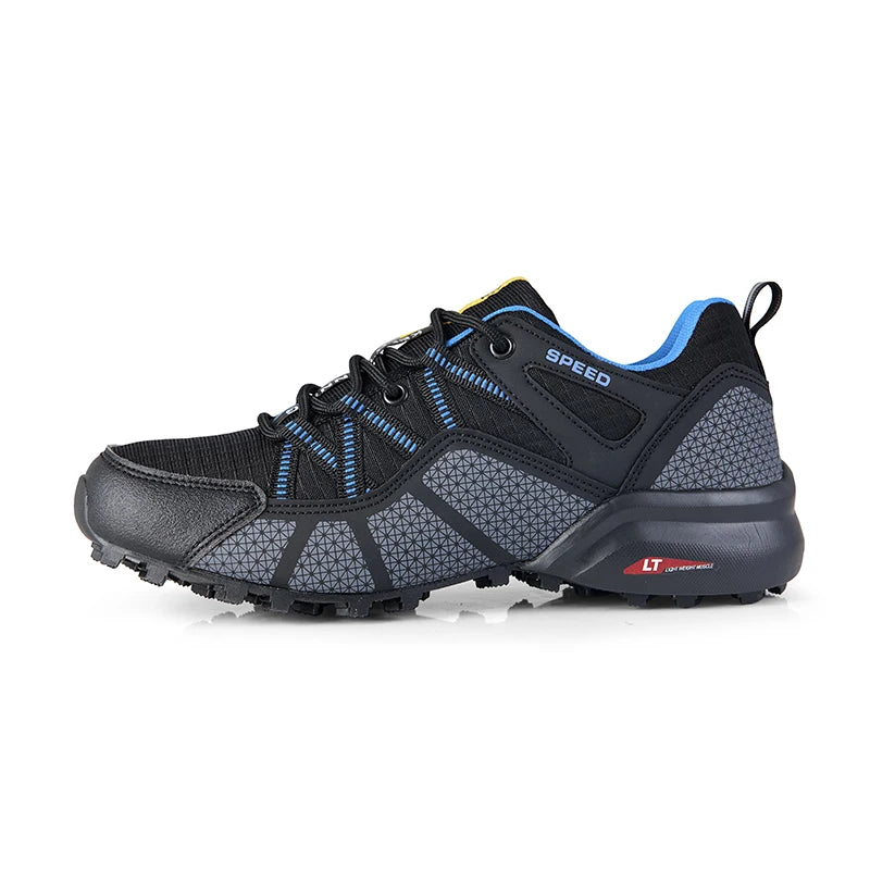 Men's Hiking Sports Shoes Outdoor Waterproof Hiking Training Boots Men's Comfortable Wear-Resistant Hunting Tactical Shoes