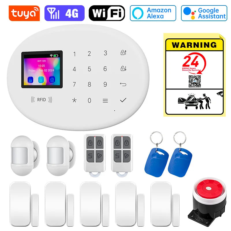 Home Alarm System Alarm Panel Wireless Motion Sensor Tuya Smart WiFi GSM 4G Anti theft Alarm for Home Security Motion Sensor