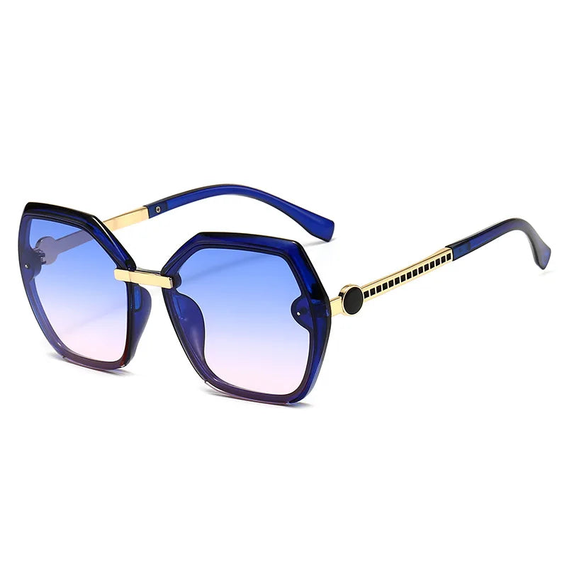 Women Square Sunglasses Ladies Fashion Big Frame Sun Glasses Catwalk Vintage Eyeglasses  Sunglass