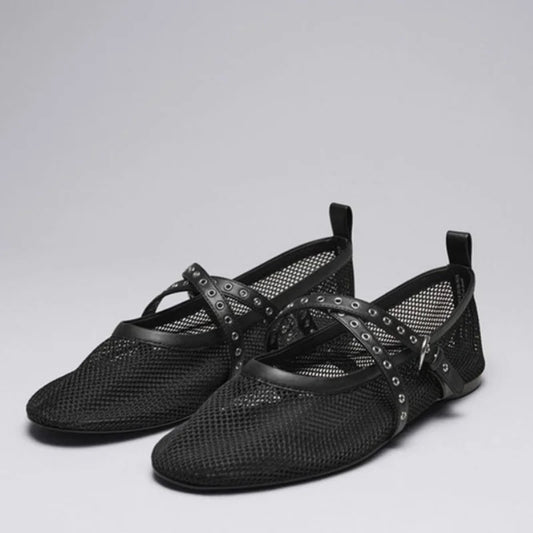 Shoes Woman 2025 Female Footwear Shallow Mouth Ballet Flats Round Toe New Summer Dress Ballerinas Spring Floral Flower Fabric