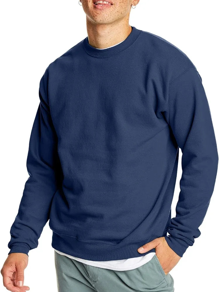 Fleece, Cotton-Blend Pullover, Crewneck Sweatshirt for Men (1 Or 2 Pack)