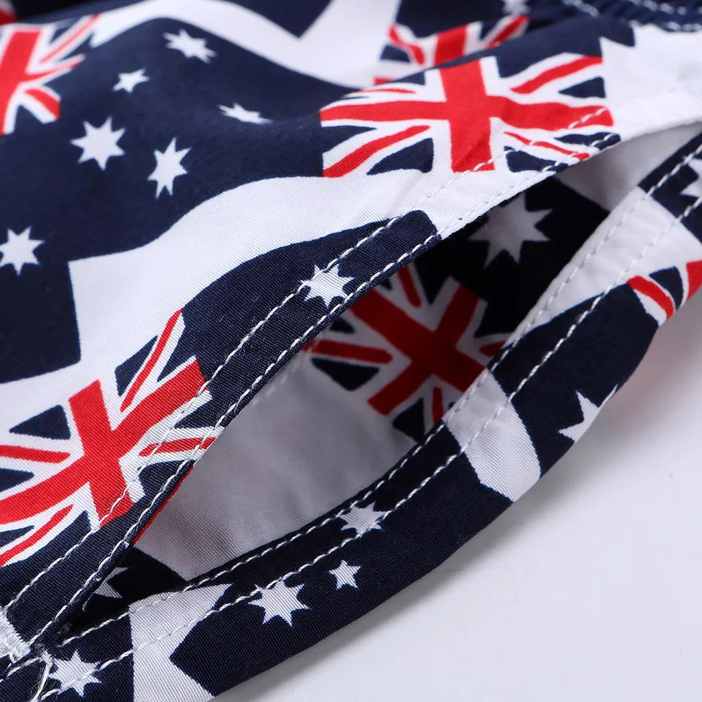 Kids Independence Day Beach Pants Quick Dry Surf Pants Casual Fives 2025 News Swimwear Trunks Boy Kid Swimsuit Vacation Shorts