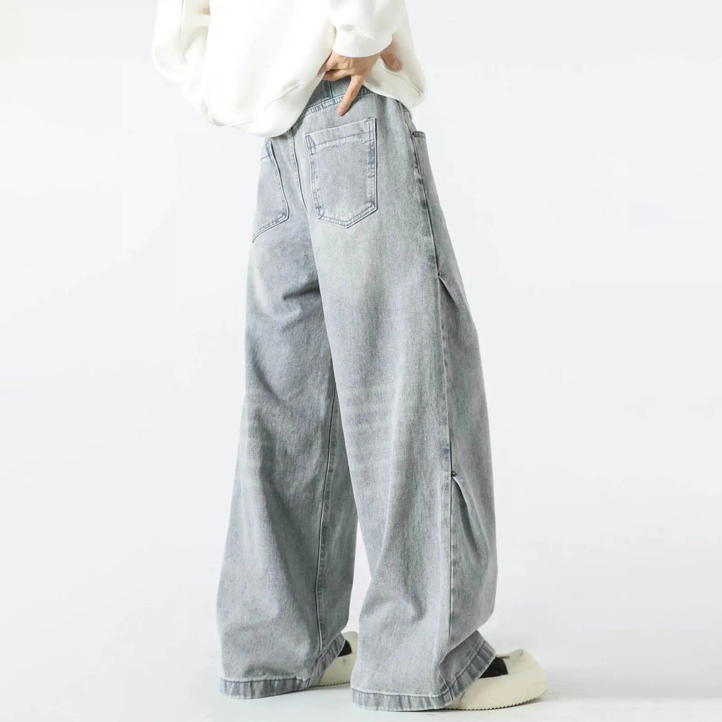 2025 Men's Y2K Jeans Vintage Baggy Jean Pants Grunge Aesthetic Skater Pants Streetwear Relaxed Fit Jeans Trousers