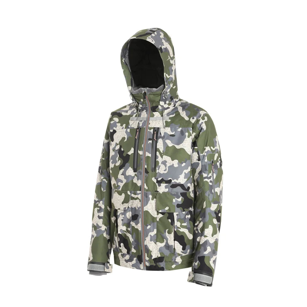 AinFad hunting clothing, waterproof windproof insulated hunting jacket camouflage fishing coat