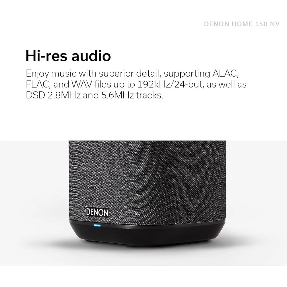 Home 150 NV Wireless Speaker (Black), 1" Tweeter, 3.5" Woofer, Home Speaker with HEOS Built-in, AirPlay 2, and Bluetooth