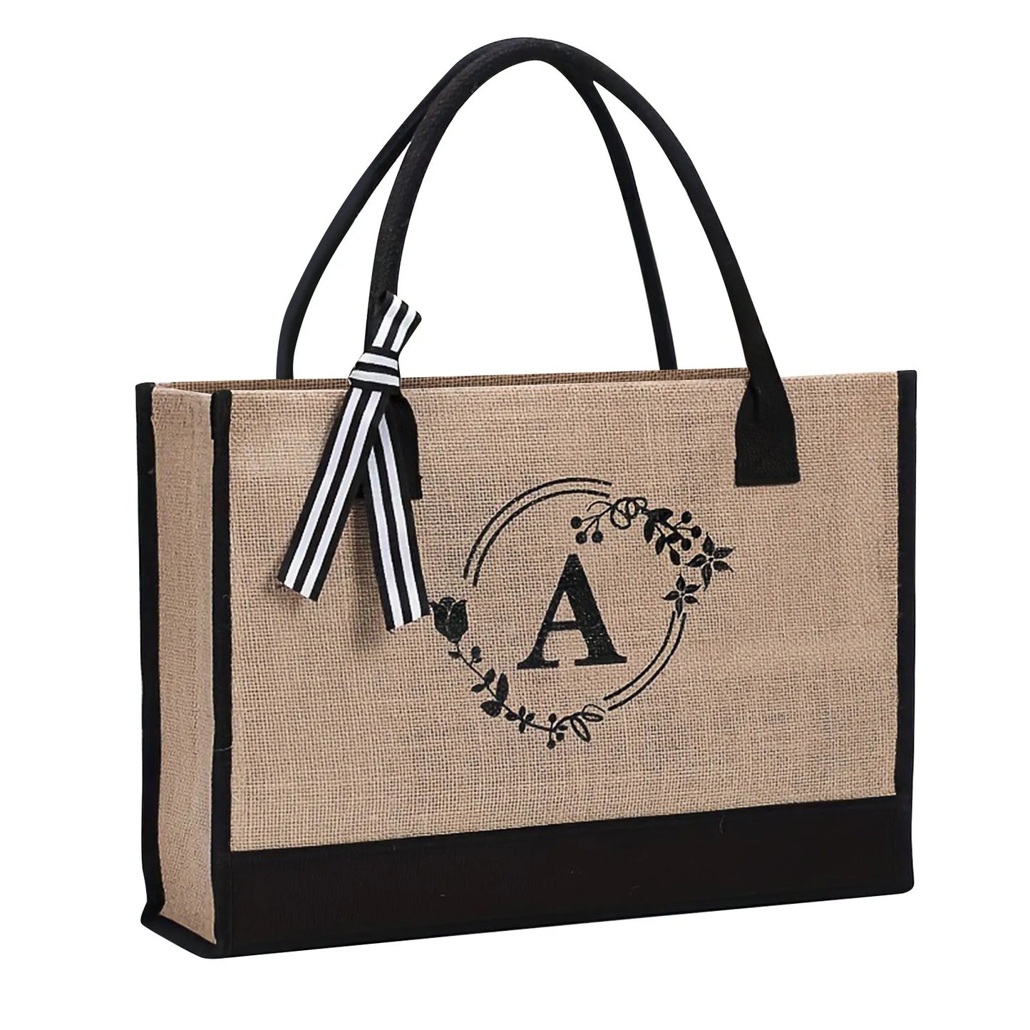 Jute/Canvas bag for work, outdoor, large capacity commuting, art, student, book, women's shoulder bag