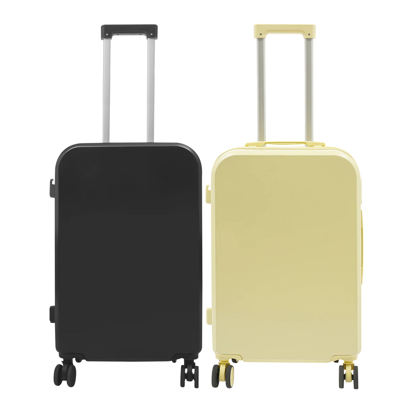 24" Check-In Luggage with Cup Holder&USB Port, Lightweight Suitcase, 360° Spinner Wheels for Travel