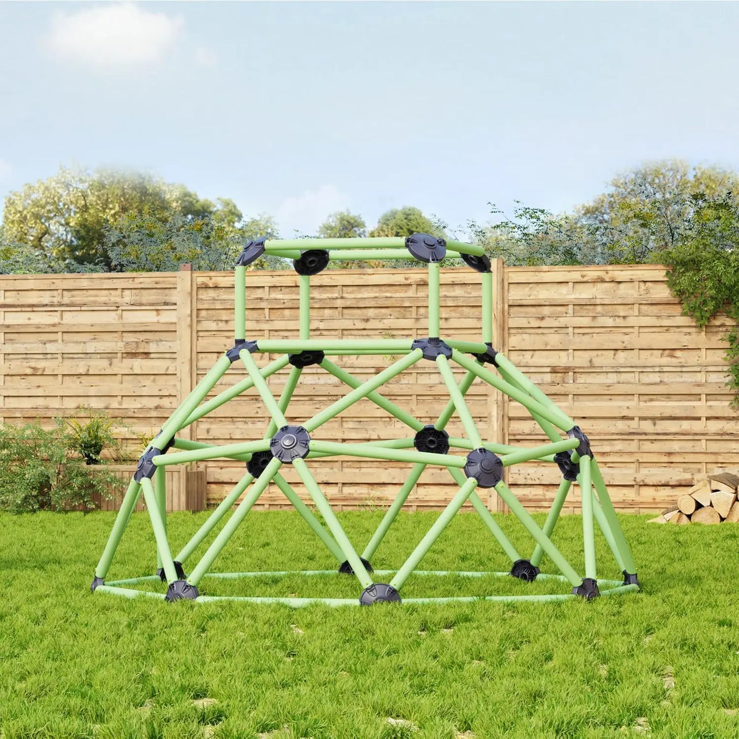 Climbing Dome for Kids,7.5 FT Dome Climber Outdoor and Indoor Toys PP Climbing Tower Play Equipment Geometric Dome Jungle Gym Ea