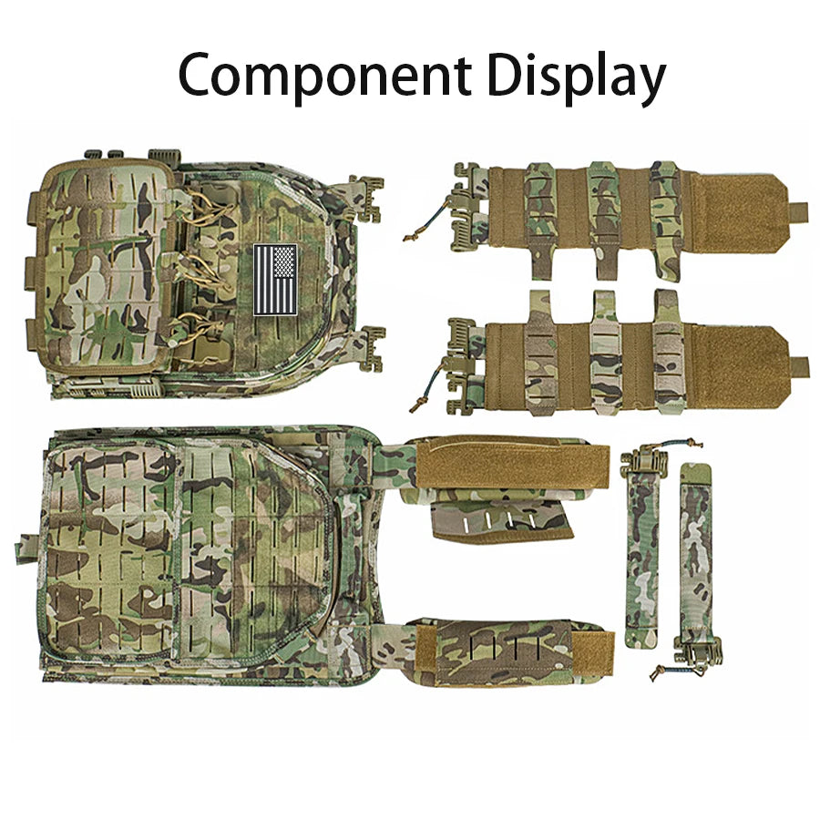 Hunting vest, outdoor auxiliary quick release vest, multifunctional, wear-resistant, breathable
