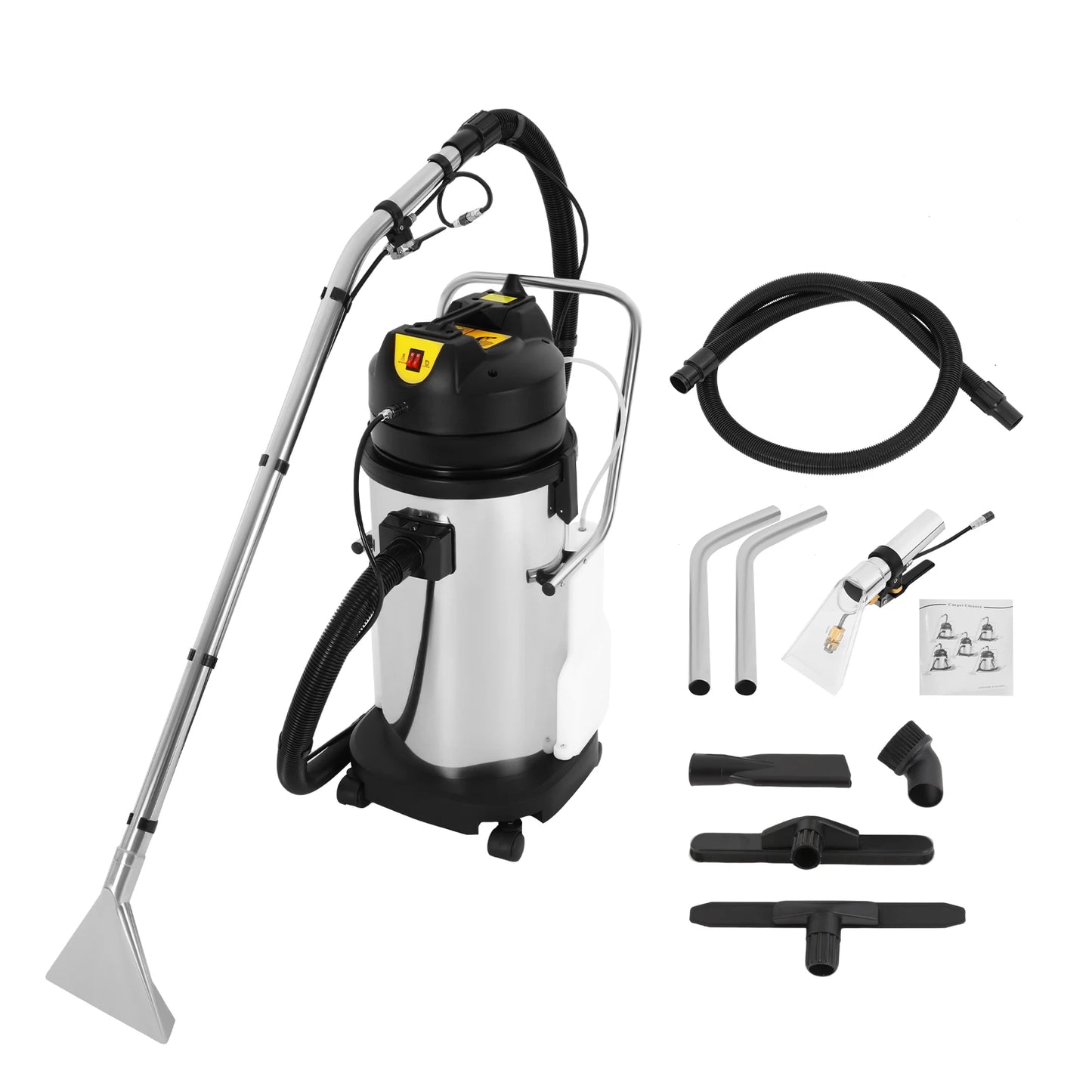 Carpet Cleaning Machine Carpet Washer Machine Professional Carpet Cleaner Wet Dry Vacuum Cleaner Mop 3 Heads, Water Sucker 110V