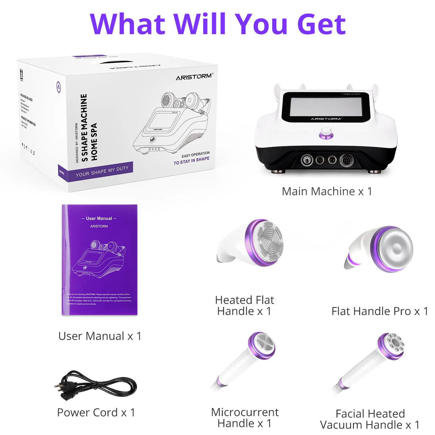 Aristorm S Shape Machine 30K Ultrasound Body Shape Facial Lifting home appliance body shaping massage equipment