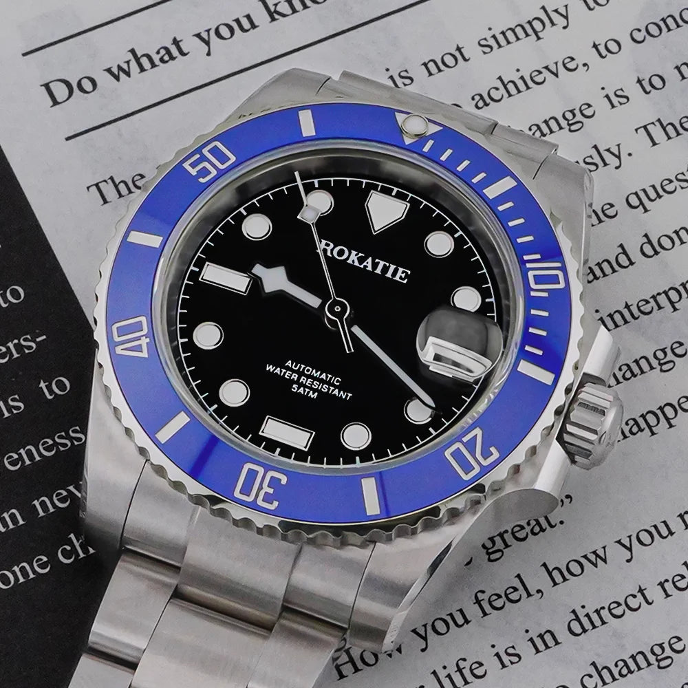 ROKATIE 40mm NH35 automatic movement man watches Business Luminous automatic man watch Luxury Sapphire Crystal Watches for men
