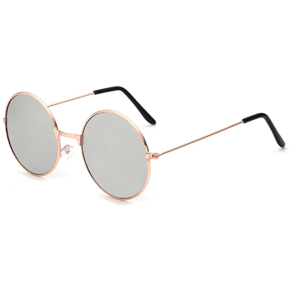 Women's Sunglasses Mens Round Ladies Fashion Mirror Glasses for Women Men Vintage UV400 Protection Sun Retro Eyewear EE06