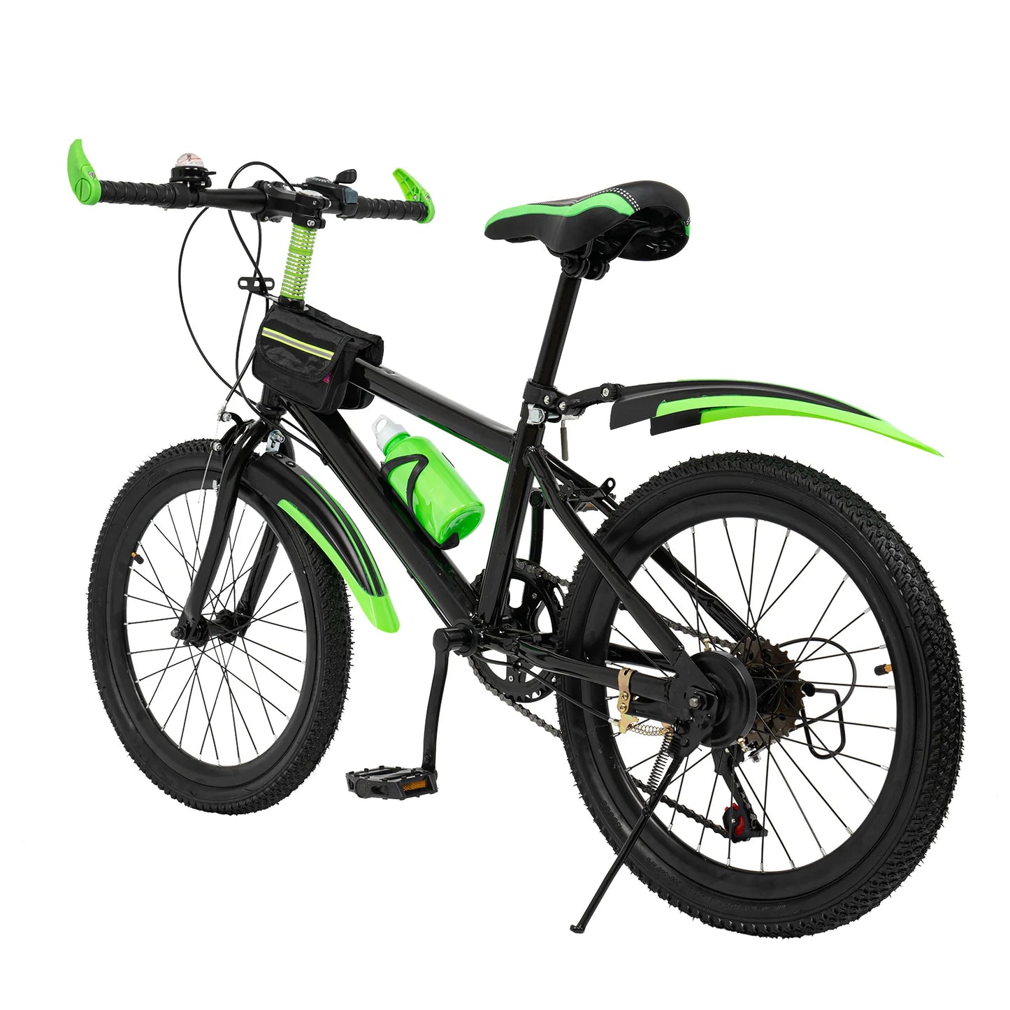 20" Mountain Bike 7 Speeds Kids Bicycle Dual-Disc Brakes Unisex Children's Bicycle Height Adjustable MTB Boys Girls Riding Bike