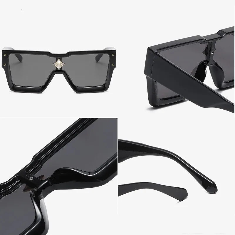 Millionaire Sunglasses For Men Vintage Square Fashion Glasses Luxury Retro Sunglasses Women Trending Punk