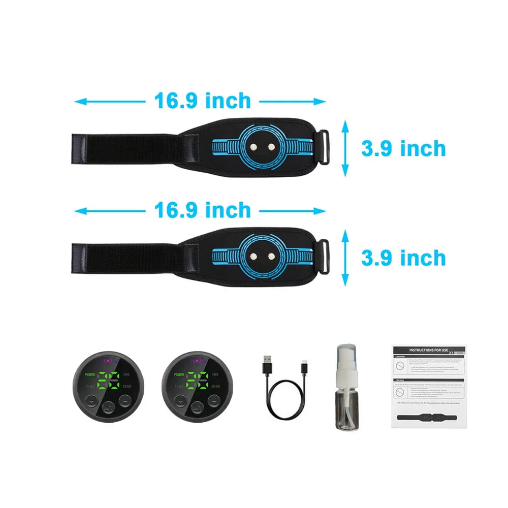 USB Recharge Abdominal Toning Belt EMS Muscle Stimulator Muscle Toner Body Massager Waist Arm Leg Massage Weight Loss Fitness