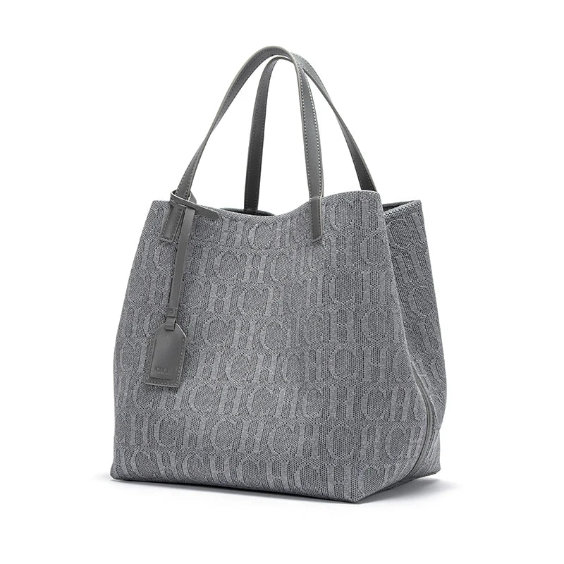 CH New Solid Color Outer Exquisite Fly Weaving Handmade Woven Large Capacity Shoulder Bag Ladies Handbag Fashion Classic