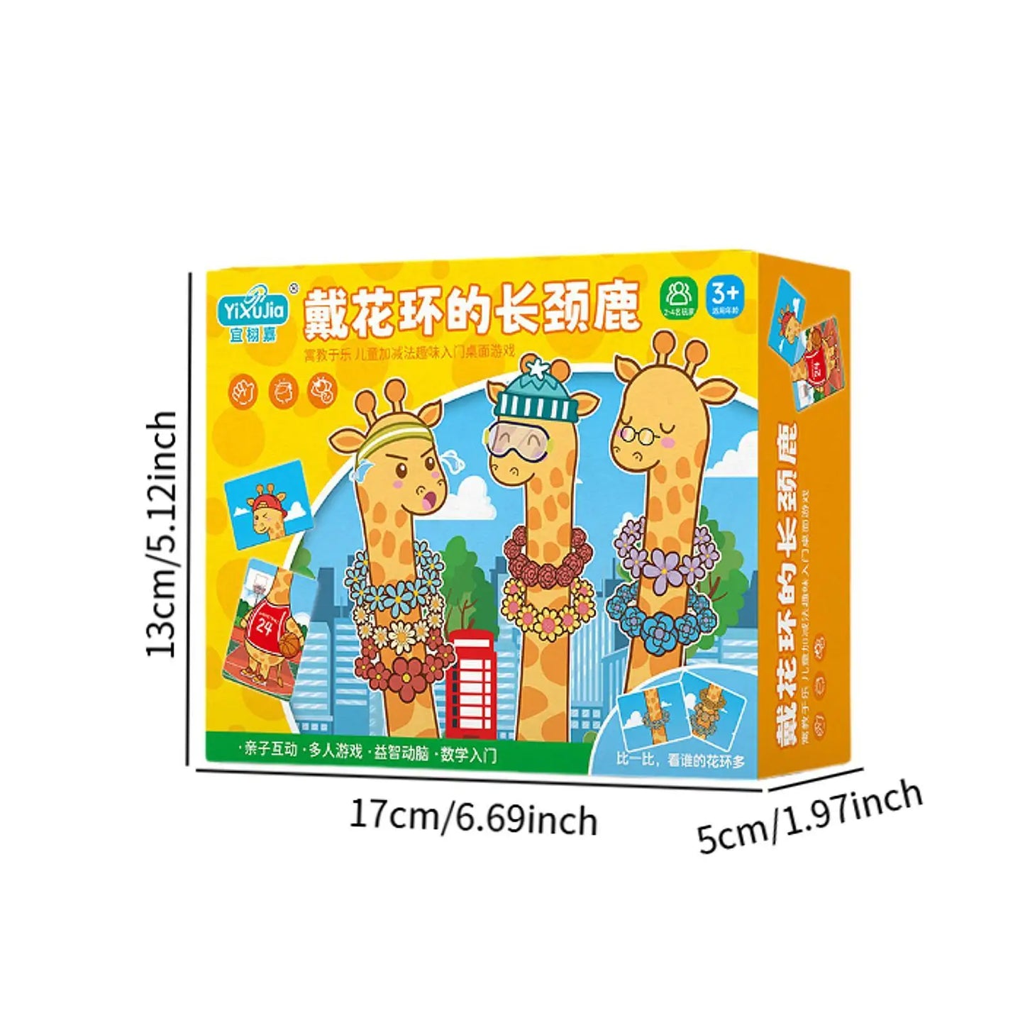Educational Indoor Games Giraffe Wearing Wreath Developmental Toys