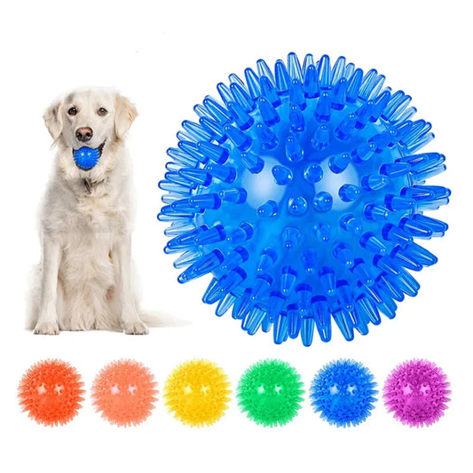 Pet Chew Toys Teeth Grinding Squeaky Tooth Cleaning Ball Cat Puppy Sounding Toy Dog Interactive Toys Pet Supplies