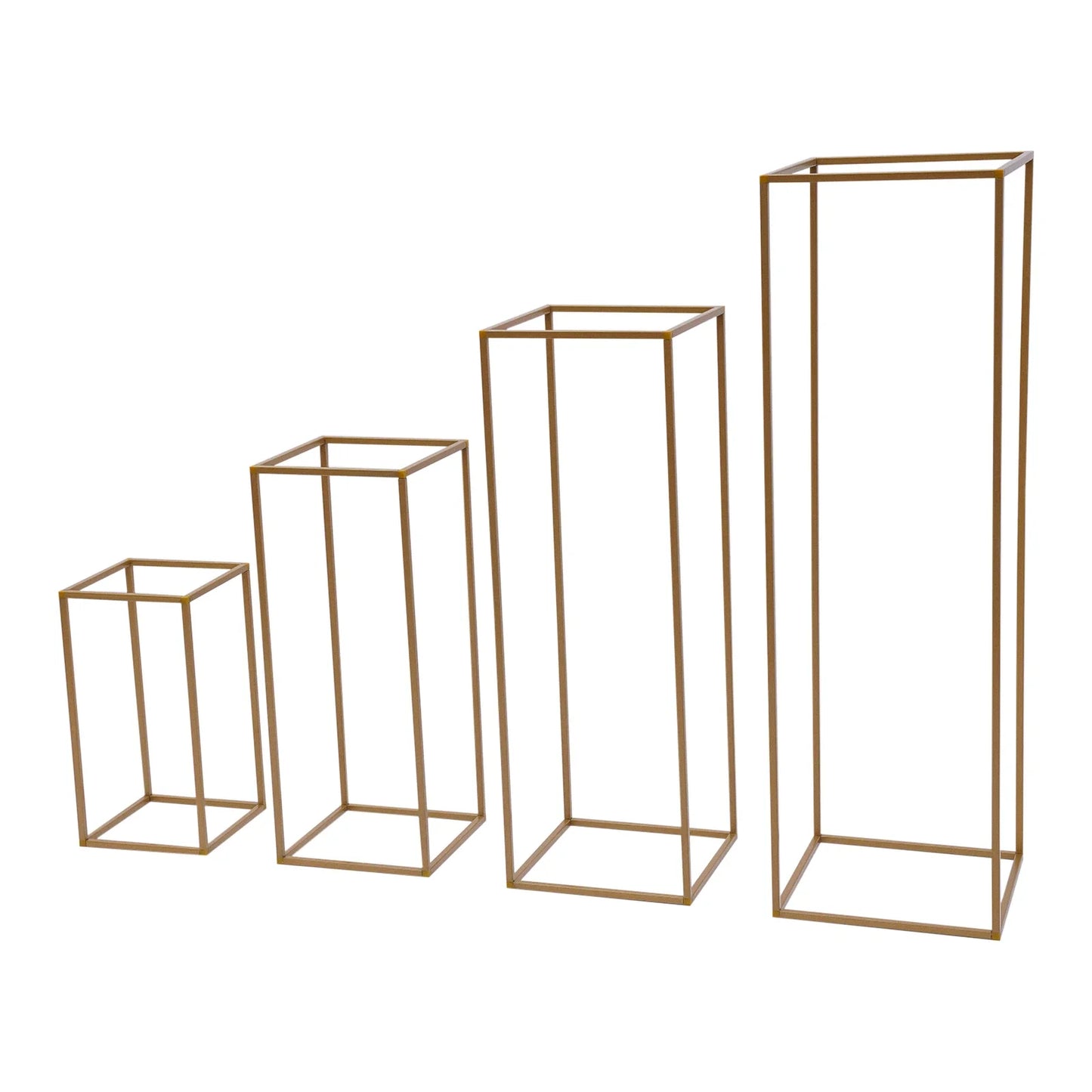4Pcs Tall Gold Wedding Backdrop Flower Vase Stand Metal Table Centerpieces Decor Floral Arrangement for Party Home Decor